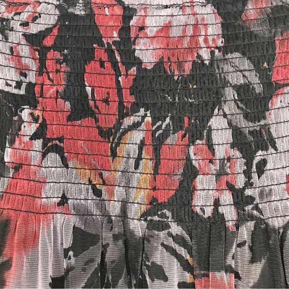 Lapis Dark Floral Whimsigoth Tiered Ruffle Smocked Versatile Halter Dress Skirt - Picture 12 of 16